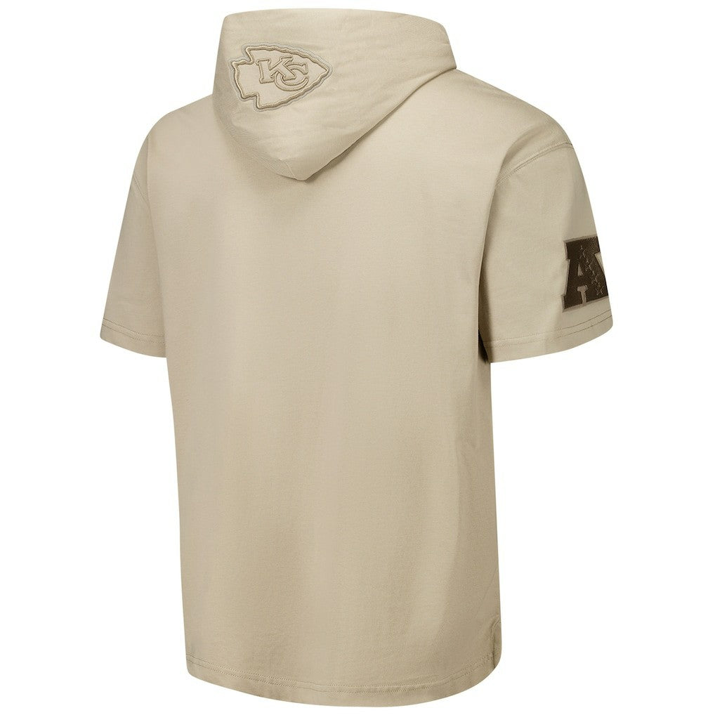 Kansas City Chiefs Pro Standard Neutrals Capsule Short Sleeve Pullover Hoodie - Tan discount
