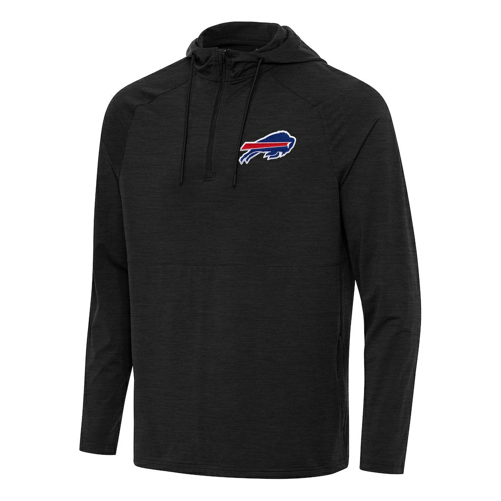 Buffalo Bills Antigua Spikes Quarter-Zip Pullover Hoodie - Heather Black outlet