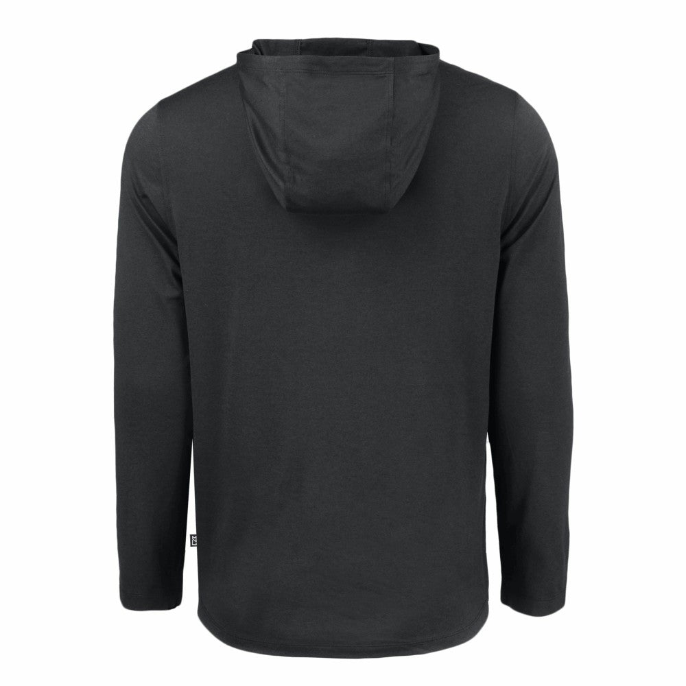 Los Angeles Angels Cutter & Buck Coastline Epic Comfort Eco Recycled Long Sleeve Hoodie T-Shirt - Black