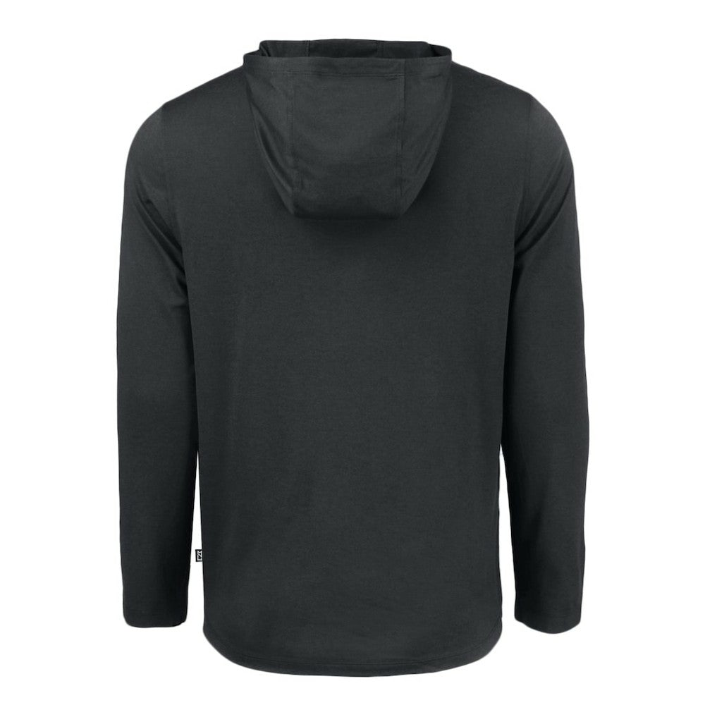 Cleveland Guardians Cutter & Buck Coastline Epic Comfort Eco Recycled Long Sleeve Hoodie T-Shirt - Black