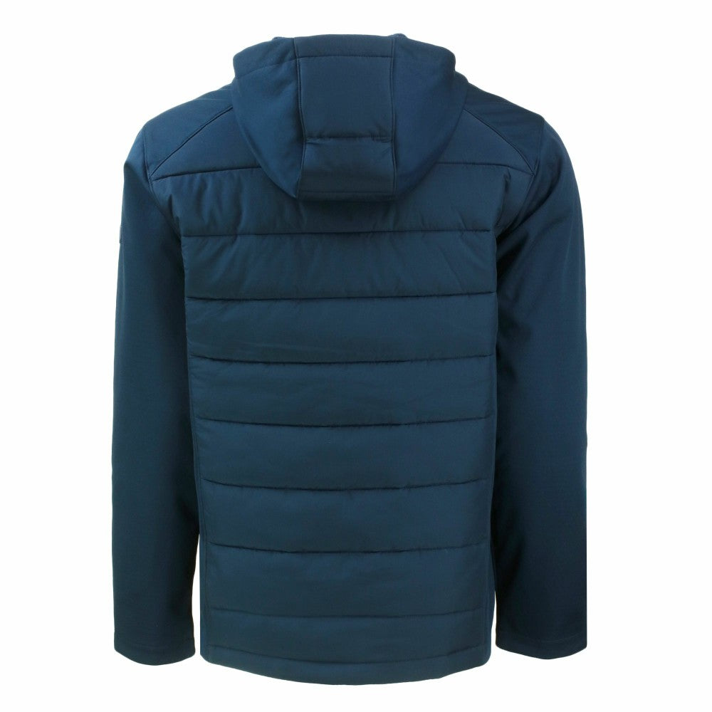 New York Mets Cutter & Buck Evoke Hybrid Eco Softshell Recycled Full-Zip Hooded Jacket - Navy