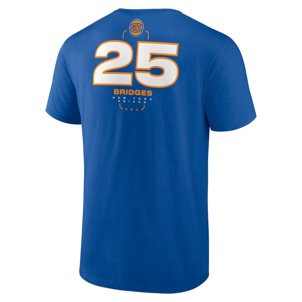 Mikal Bridges New York Knicks Behind The Back Name & Number T-Shirt - Blue discount