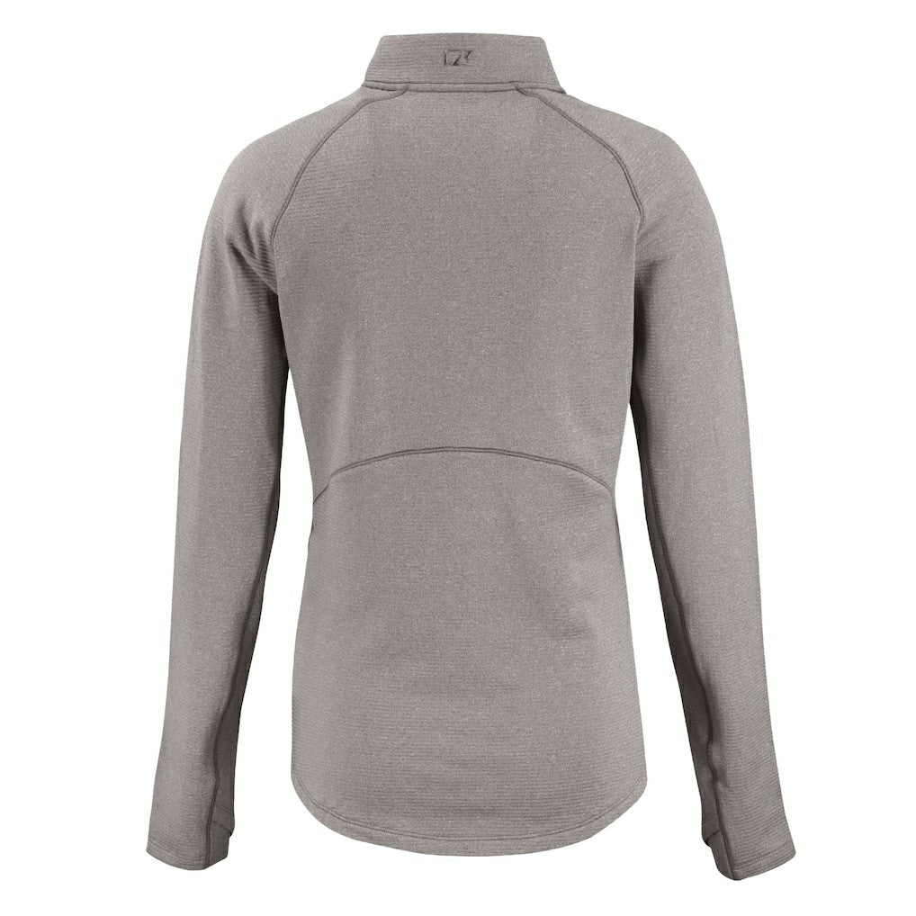 Indianapolis Colts Cutter & Buck Women's Peshastin Eco Fleece Recycled Tri-Blend Raglan Half-Zip Jacket - Heather Gray outlet