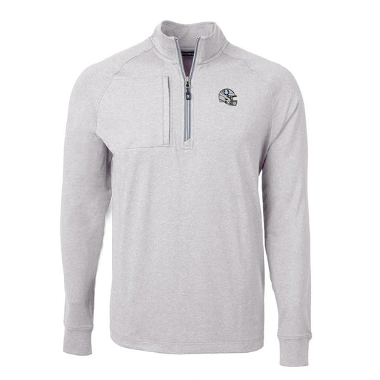 Indianapolis Colts Cutter & Buck Big & Tall Adapt Eco Raglan Quarter-Zip Jacket - Heather Gray on sale