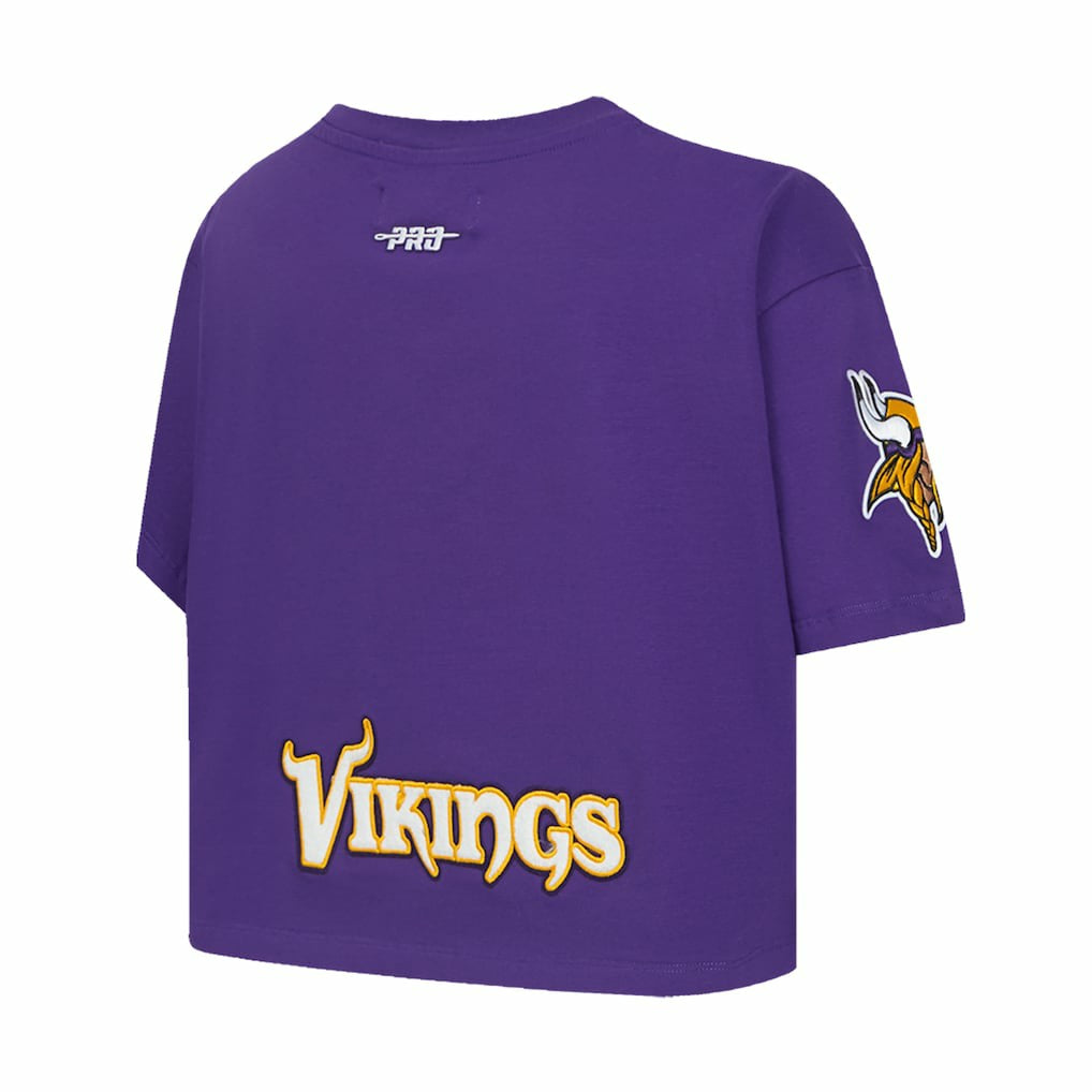 J.J. McCarthy Minnesota Vikings Pro Standard Women's Player Name & Number Cropped Boxy T-Shirt - Purple outlet