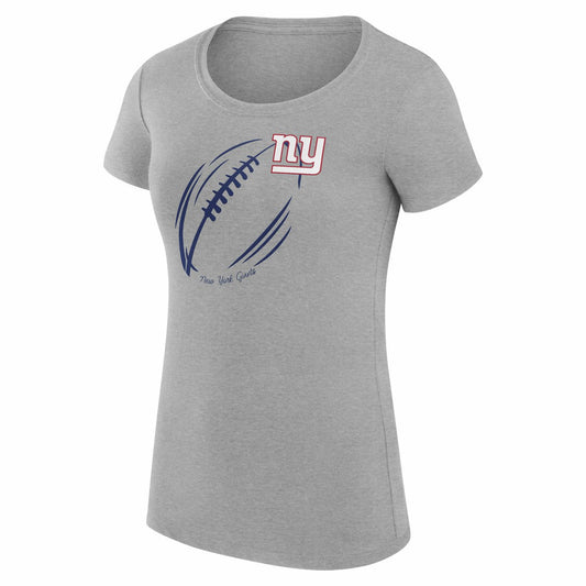 New York Giants G-III 4Her by Carl Banks Women's Super-Slim Fit Lightweight Subtle Football T-Shirt - Heather Gray cheap