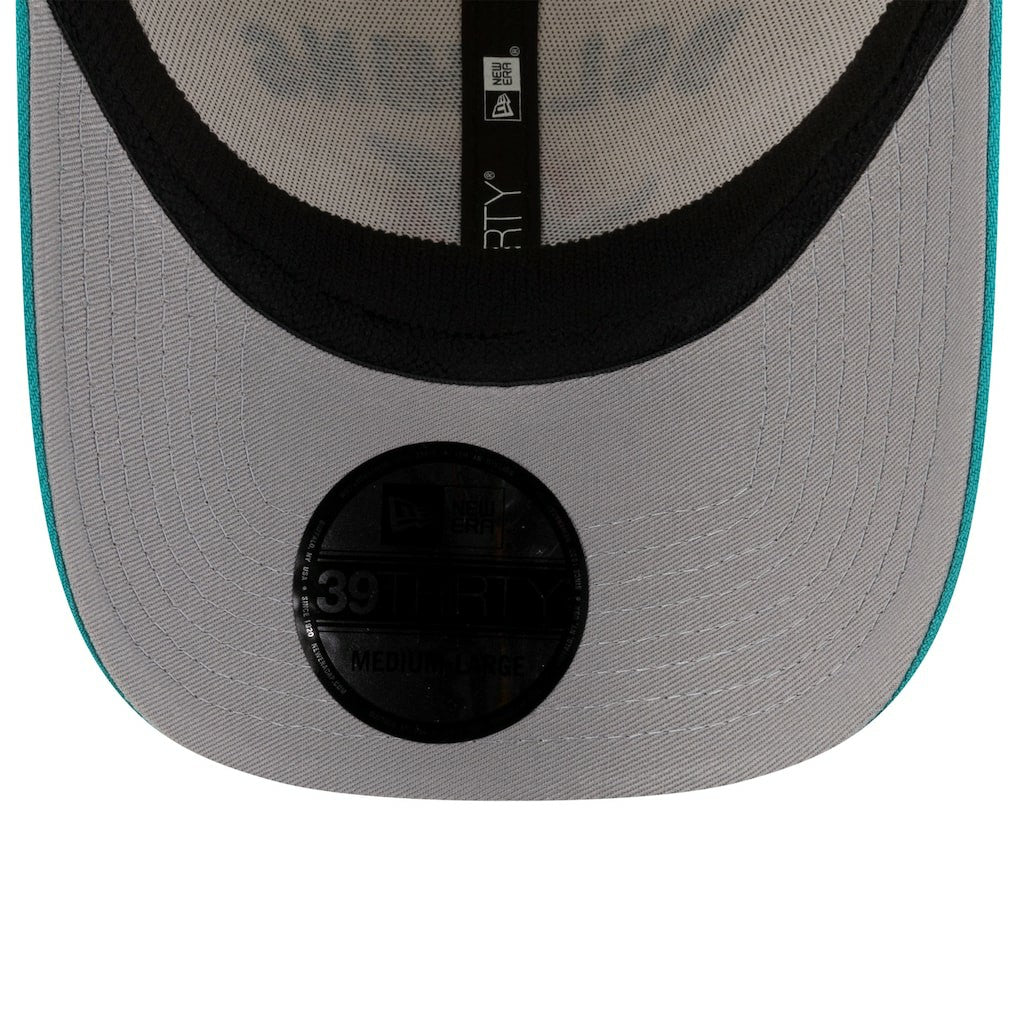 Miami Dolphins New Era 2025 NFL Draft 39THIRTY Flex Hat - Cream/Aqua discount