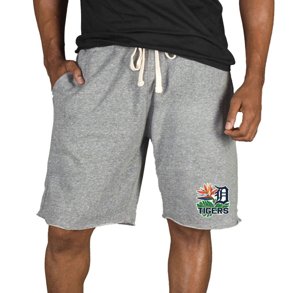 Detroit Tigers Concepts Sport Mainstream Tri-Blend Shorts - Gray