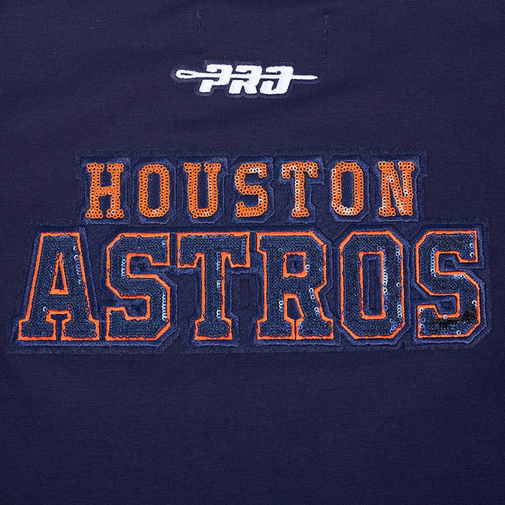 Houston Astros Pro Standard Women's Game Day Classics Baby Doll Cropped T-Shirt - Navy