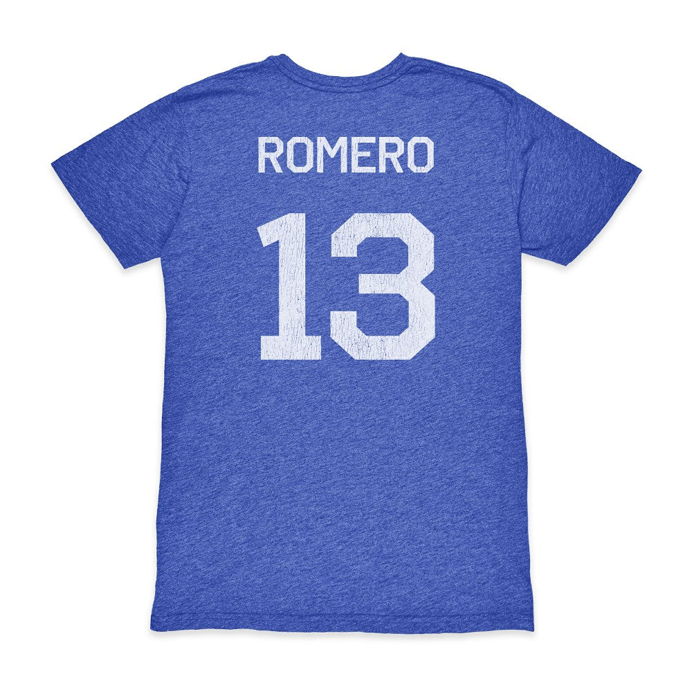 Cristian Romero Argentina National Team 1863FC Player Vintage Tri-Blend T-Shirt - Blue on sale