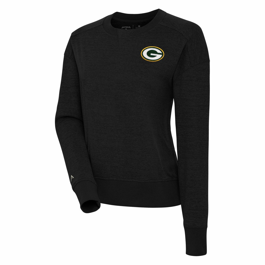 Green Bay Packers Antigua Women's Forward Fleece Pullover Sweatshirt - Black for sale