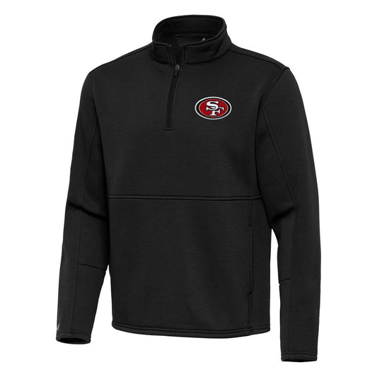 San Francisco 49ers Antigua Twist Quarter-Zip Pullover Jacket - Black outlet