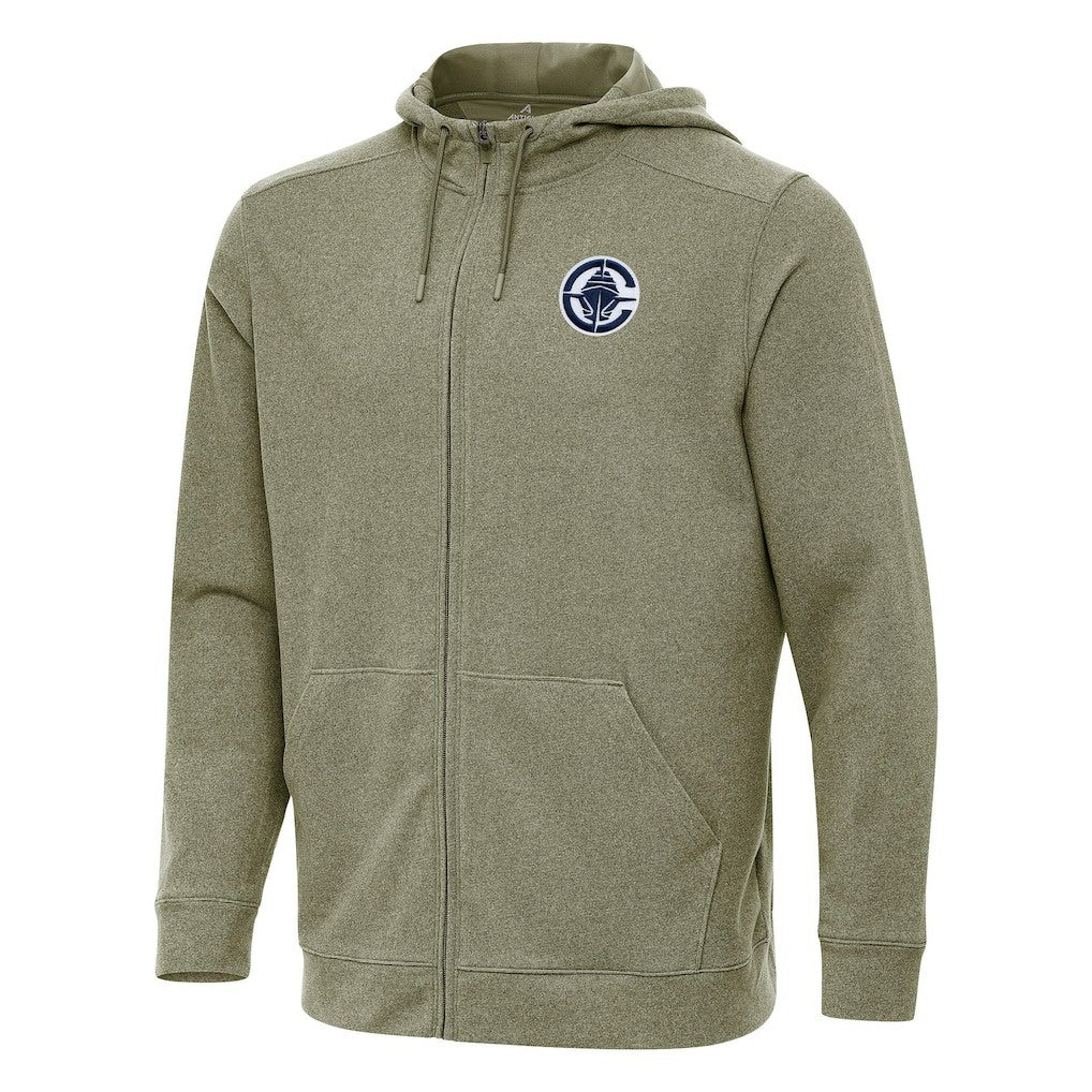 LA Clippers Antigua Effortless Full-Zip Hoodie Jacket - Olive sale