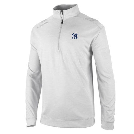 New York Yankees Oakland Downs Omni-Wick Quarter-Zip Top - White | Columbia