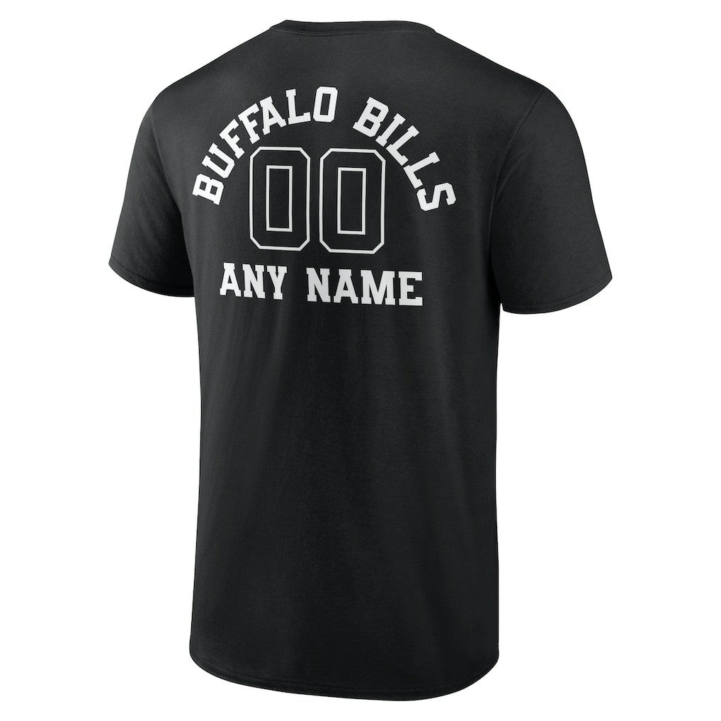 Buffalo Bills Personalized Name & Number Monochrome T-Shirt - Black discount