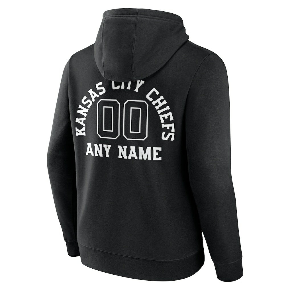 Kansas City Chiefs Personalized Name & Number Pullover Hoodie - Black discount