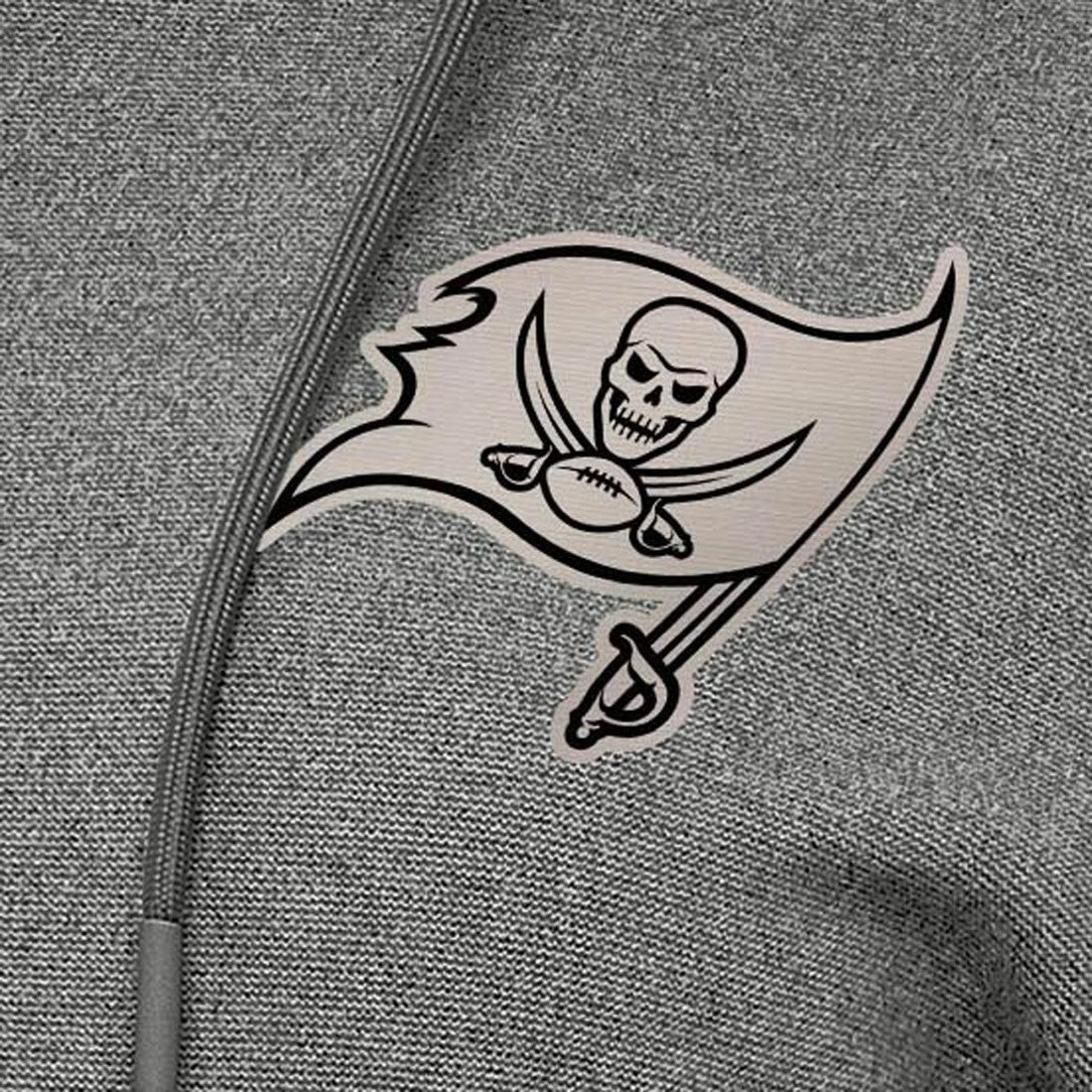 Tampa Bay Buccaneers Antigua Women's Justice Pullover Hoodie - Heather Black on sale