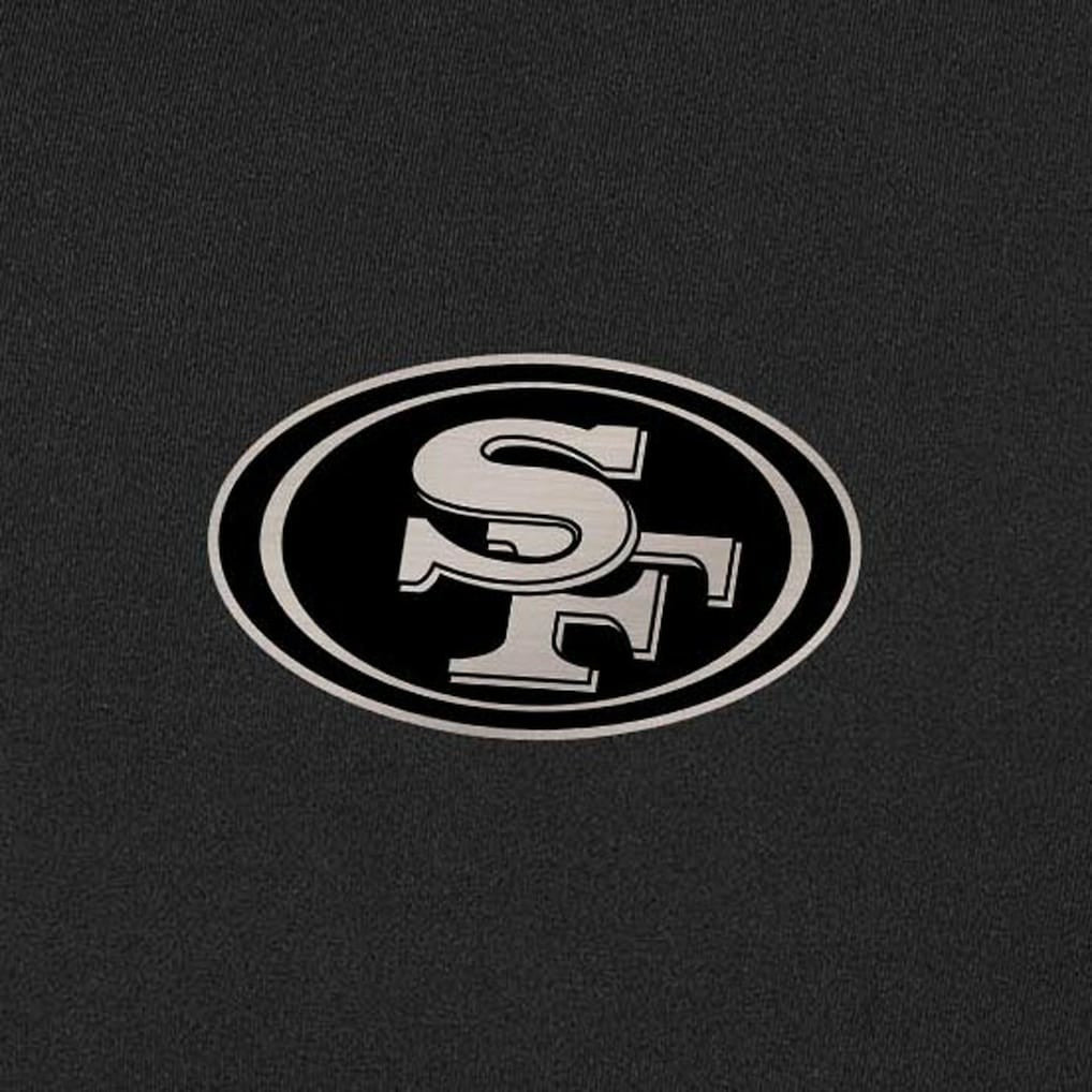 San Francisco 49ers Antigua Content Quarter-Zip Pullover Top - Black on sale