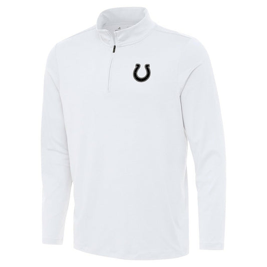 Indianapolis Colts Antigua Reprocess Quarter-Zip Top - White discount