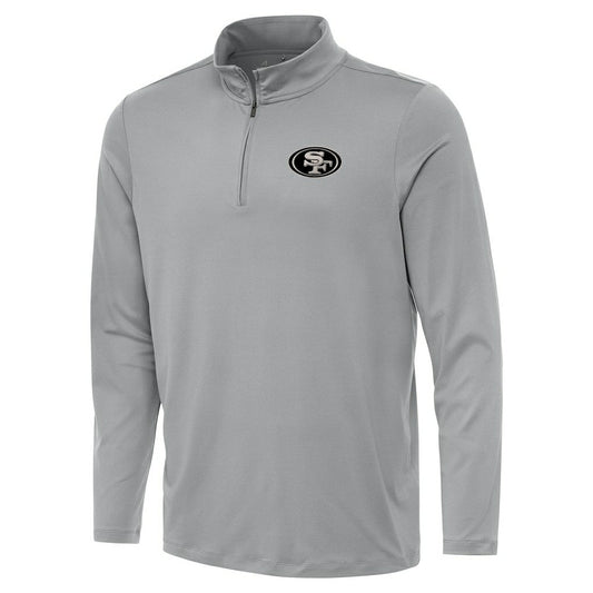 San Francisco 49ers Antigua Reprocess Quarter-Zip Top - Gray sale