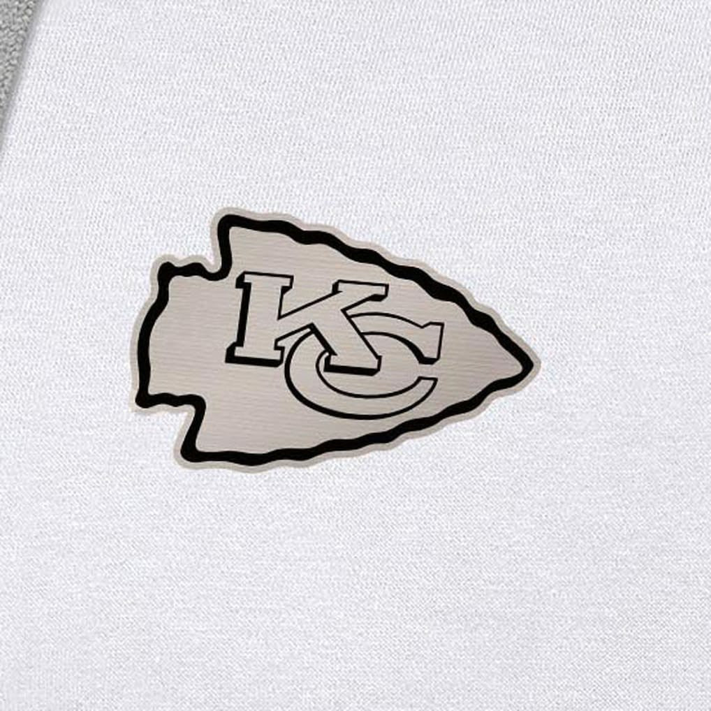 Kansas City Chiefs Antigua Brushed Carbon Victory Pullover Hoodie - White for sale