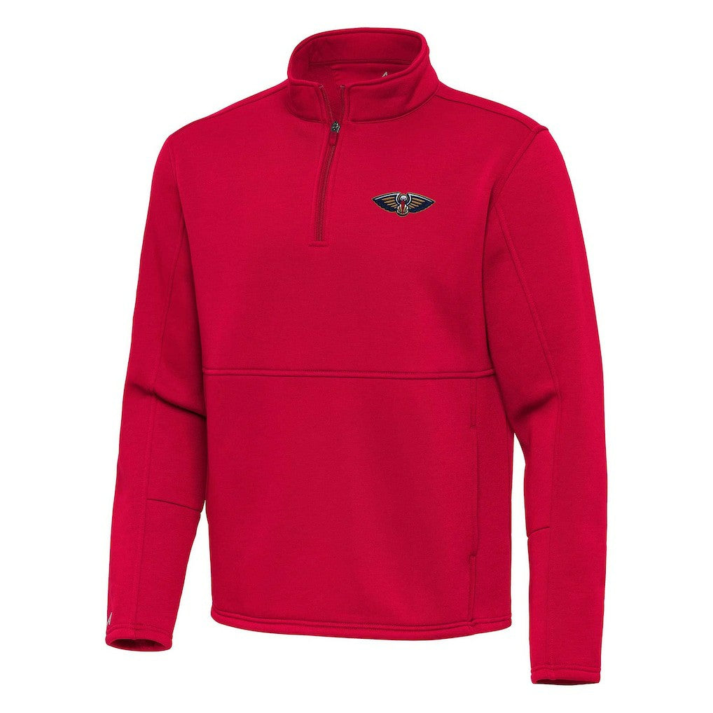 New Orleans Pelicans Antigua Twist Quarter-Zip Pullover Top - Red for sale