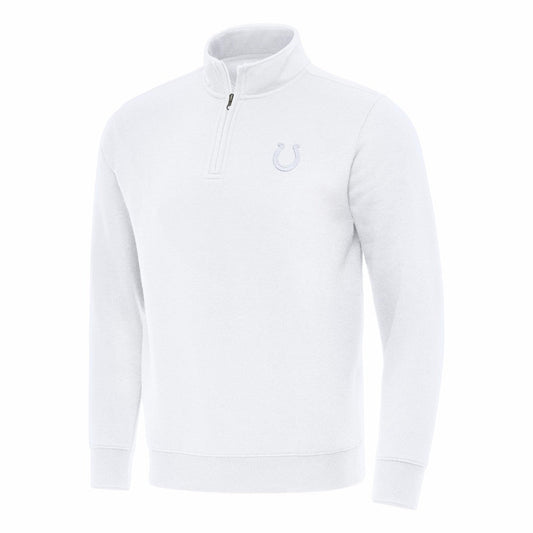 Indianapolis Colts Antigua Victory Quarter-Zip Top - White sale