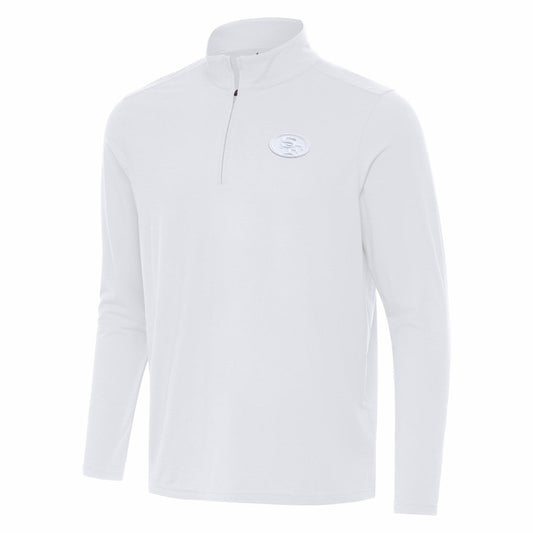 San Francisco 49ers Antigua Intent Quarter-Zip Top - White discount