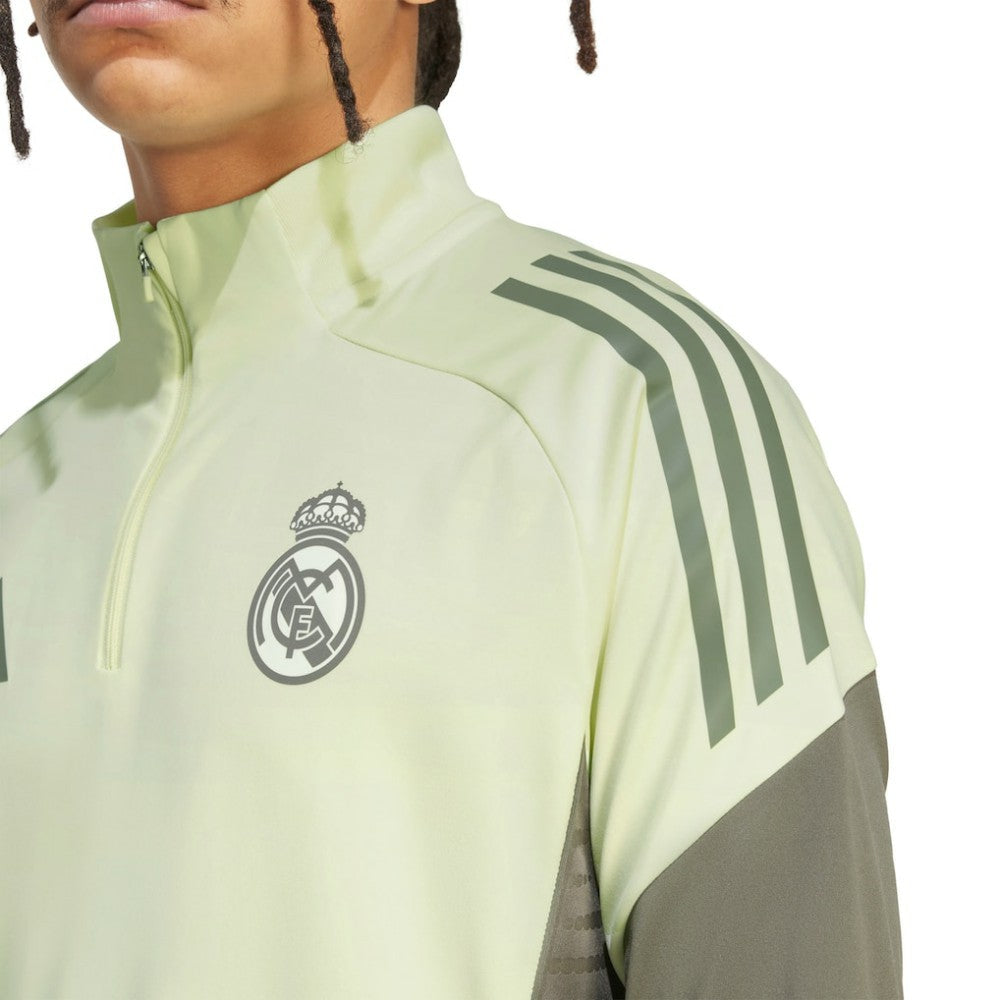 Real Madrid 2025/26 AEROREADY Raglan Quarter-Zip Training Pullover - Green | Adidas shop