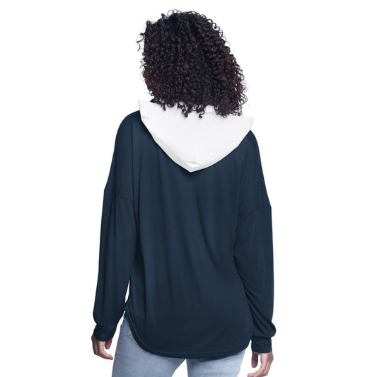 Washington Wizards G-III 4Her by Carl Banks Women's Bench Player Oversized Long Sleeve Hooded Top - Navy shop