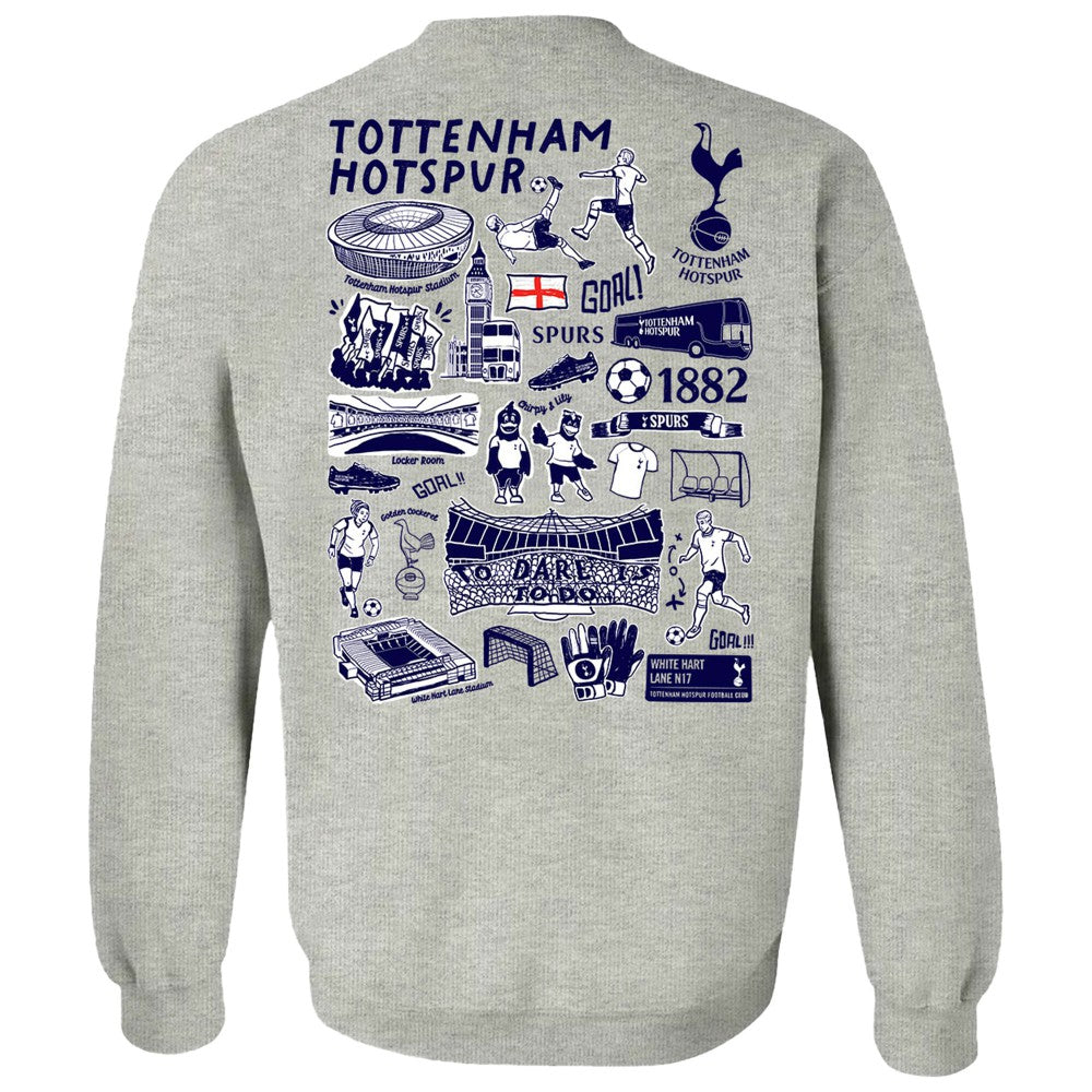 Tottenham Hotspur Vive La Fete Women's Impressions Artwork Pullover Sweatshirt - Gray sale
