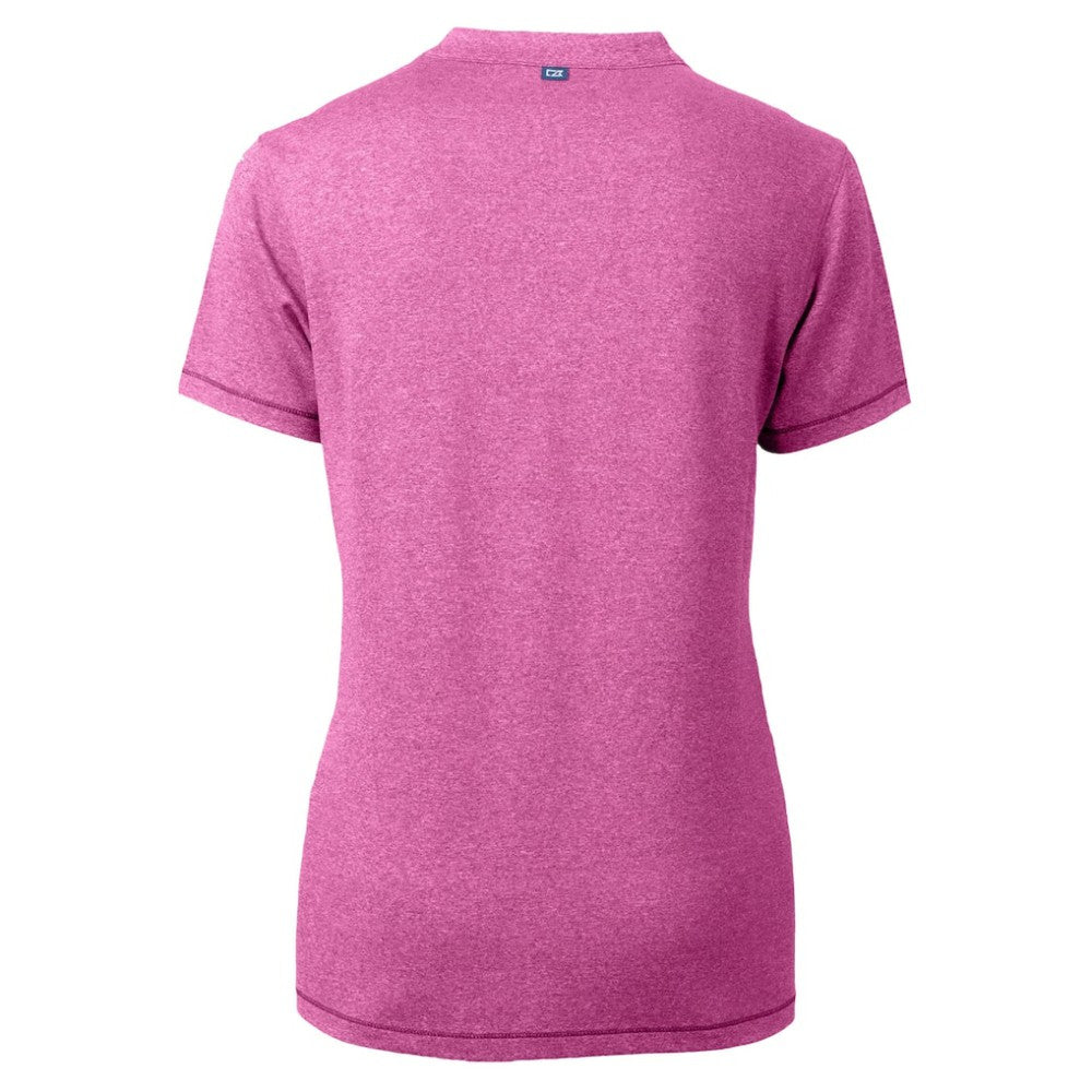 Philadelphia Phillies Cutter & Buck Forge Heathered Stretch Blade Top - Light Pink