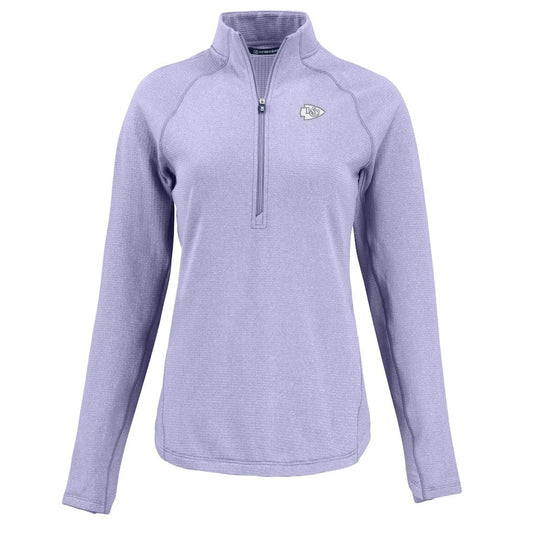 Kansas City Chiefs Cutter & Buck Women's Peshastin Eco Fleece Recycled Half-Zip Top - Purple online