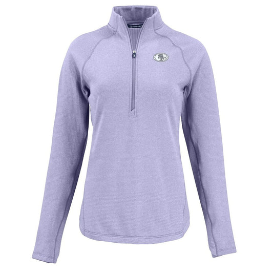 San Francisco 49ers Cutter & Buck Women's Peshastin Eco Fleece Recycled Half-Zip Top - Purple online