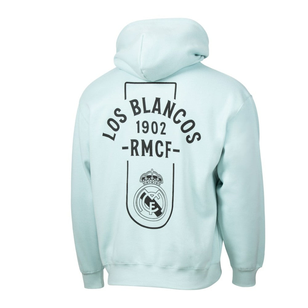 Real Madrid Sport Design Sweden Streetwear Relaxed Pullover Hoodie - Light Blue online