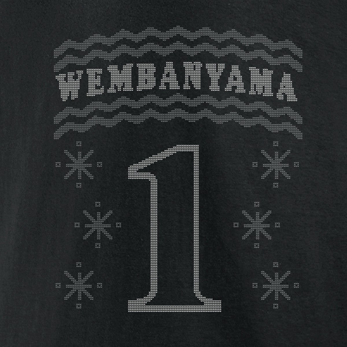 Victor Wembanyama San Antonio Spurs Ugly Sweater Name & Number T-Shirt - Black shop
