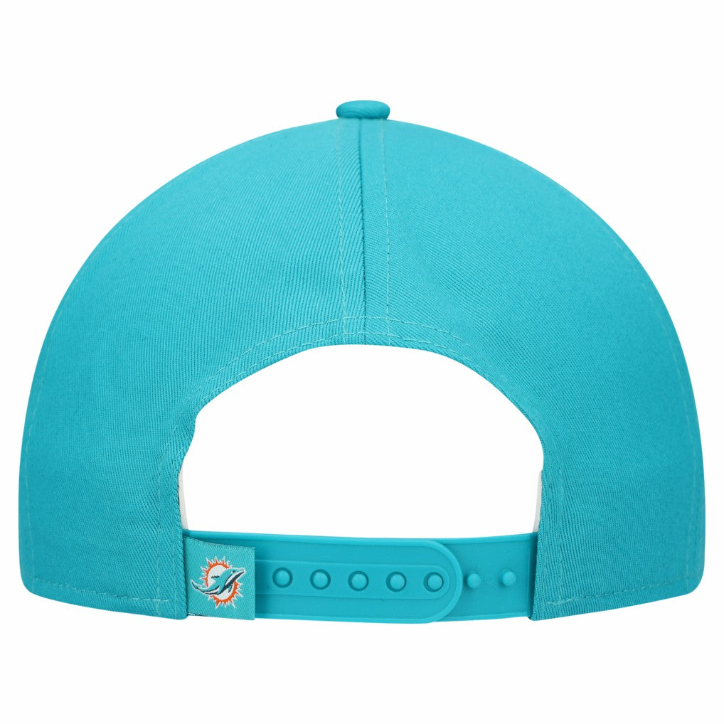 Miami Dolphins New Era Women's Metallic 9FORTY M-Crown A-Frame Adjustable Hat - Aqua cheap