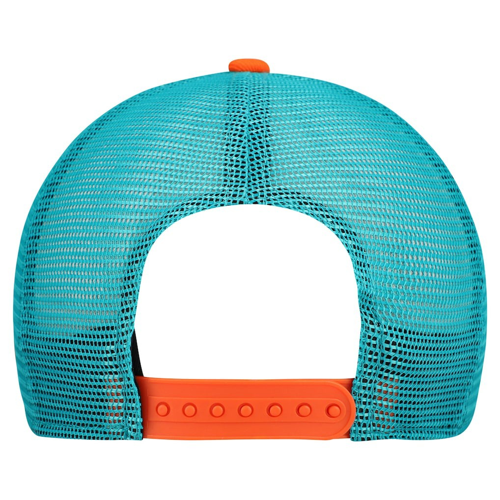 Miami Dolphins New Era Youth Banner 9FIFTY A-Frame Adjustable Trucker Hat - Cream/Aqua sale