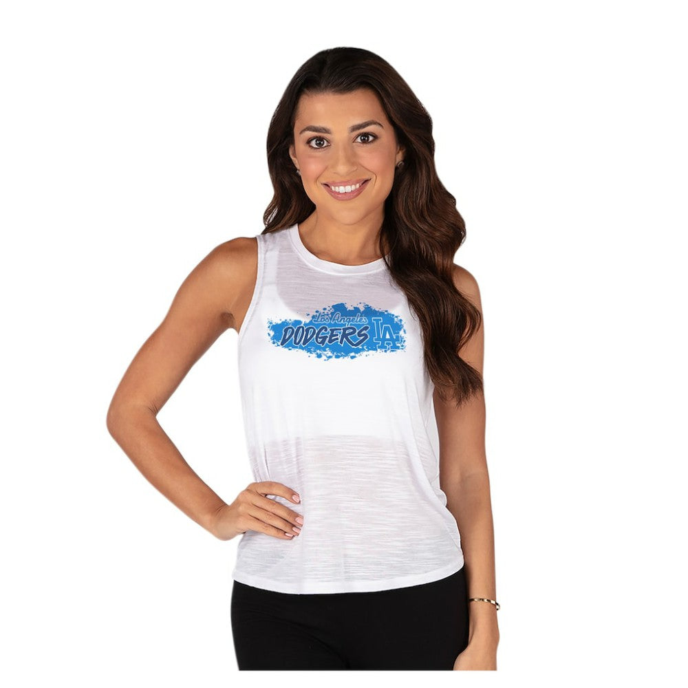 Los Angeles Dodgers Concepts Sport Women's Infuse Slub Tank Top - White