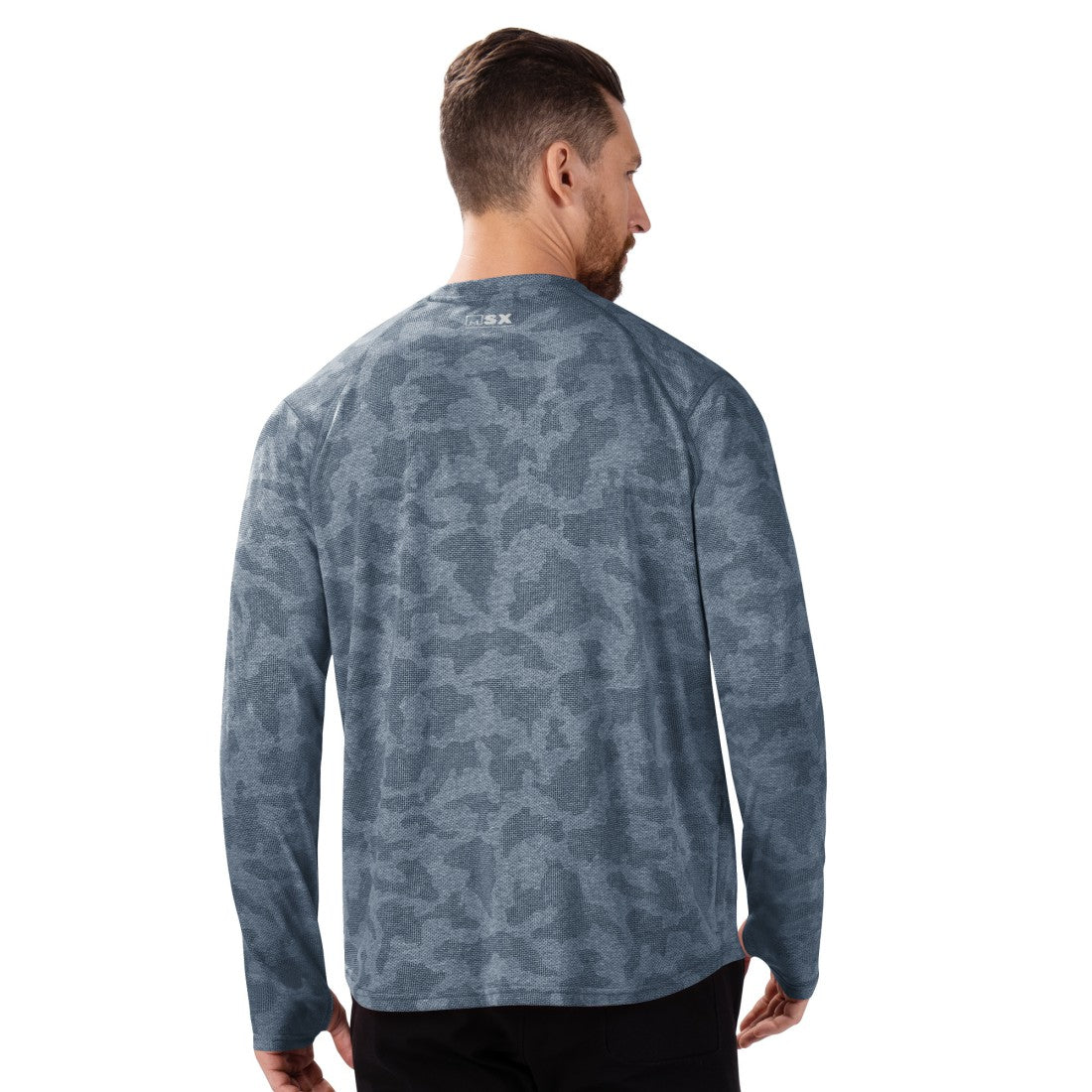 Seattle Seahawks MSX by Michael Strahan Performance Camo Long Sleeve T-Shirt - Navy on sale