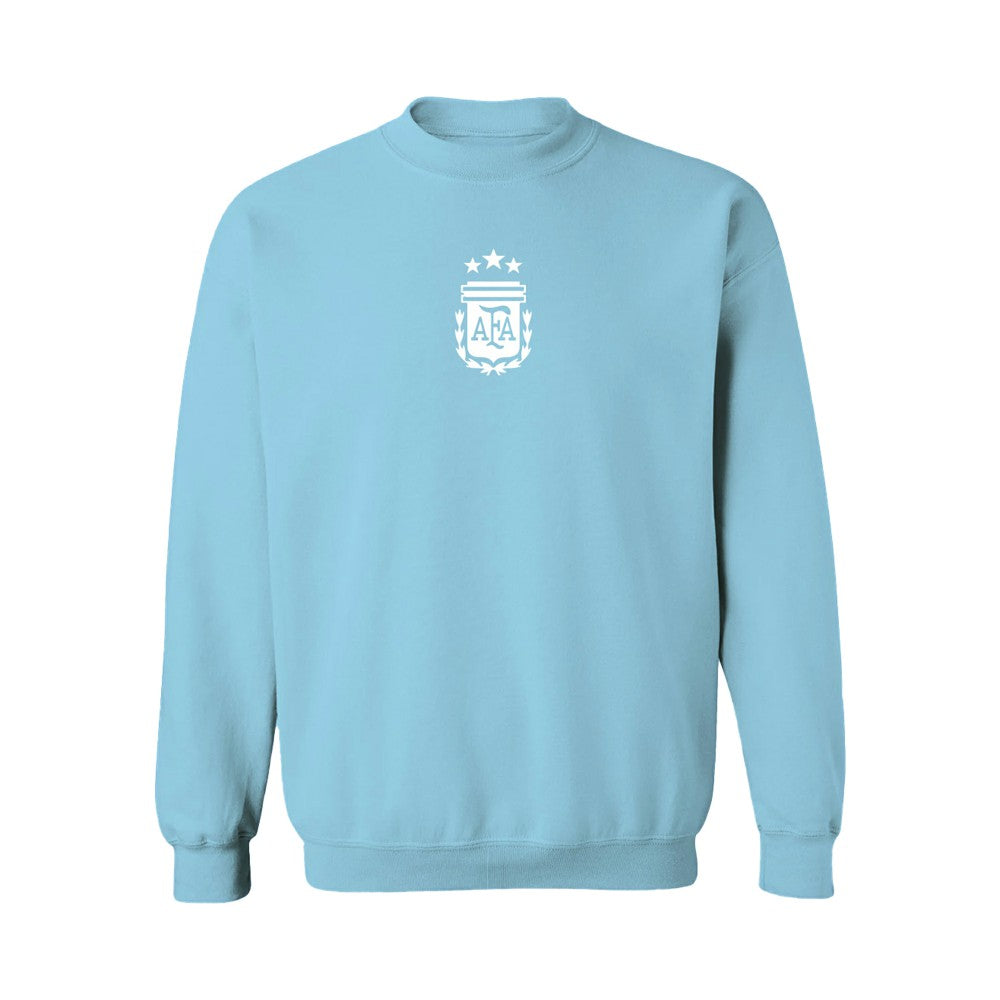 Argentina National Team Vive La Fete Women's Color Badge Pullover Sweatshirt - Light Blue discount