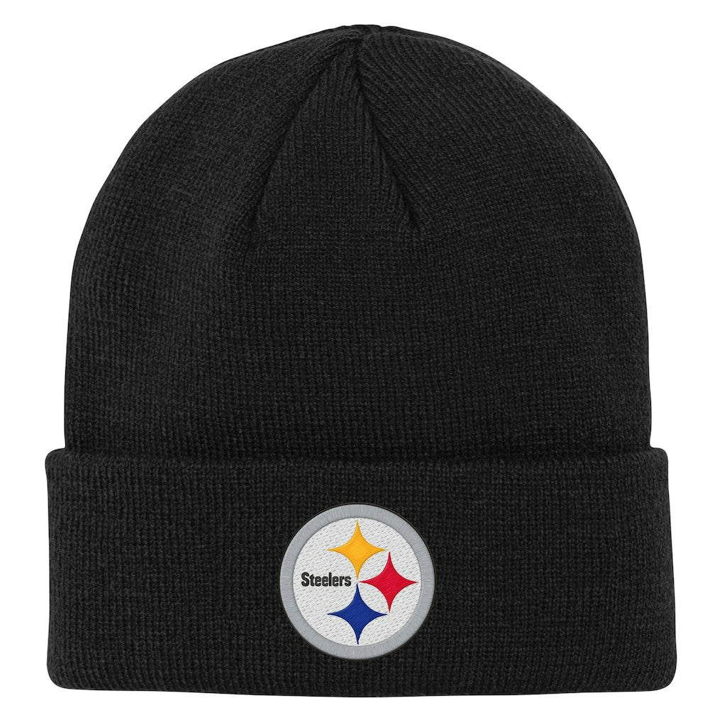 Pittsburgh Steelers Outerstuff Youth Team Gradient Cuffed Knit Hat - Black discount