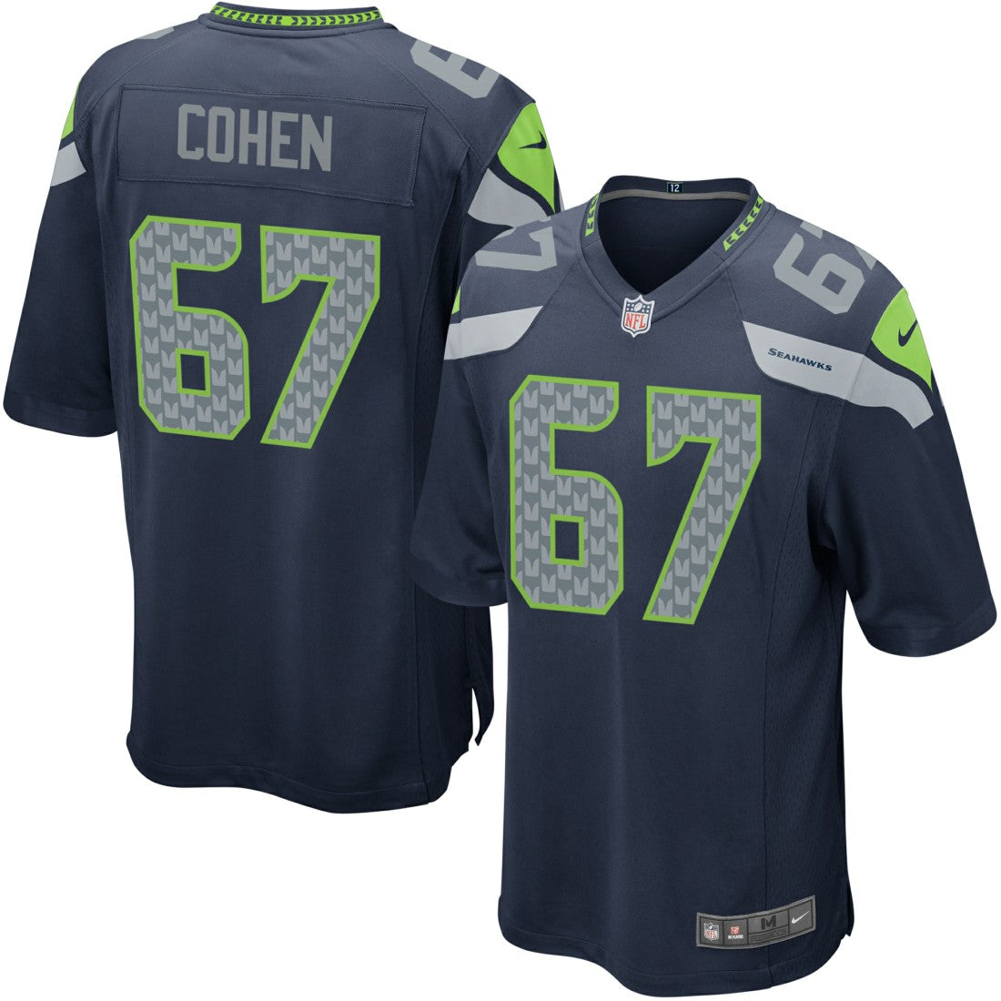 Youth Seattle Seahawks Landon Cohen Team Color Game Jersey | Nike on sale