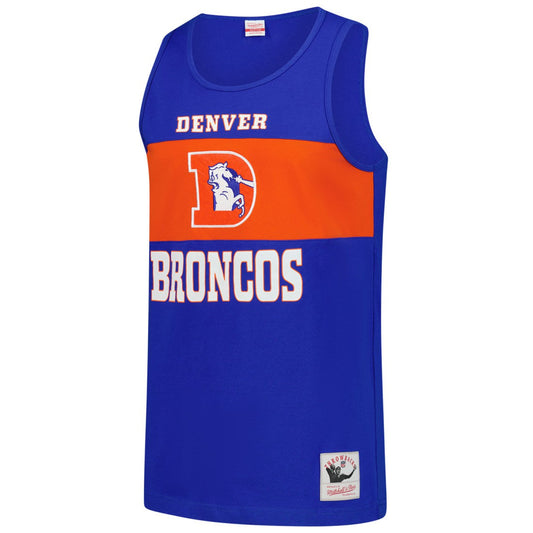 Denver Broncos Retro Colorblock Tank Top - Royal outlet