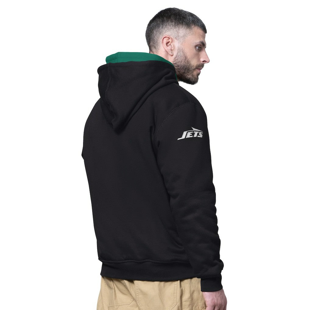 New York Jets Starter Big Shot Full-Zip Double Hoodie - Black discount