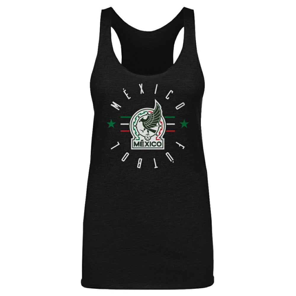 Mexico National Team 500 Level Women's Futbol Tri-Blend Racerback Tank Top - Black online
