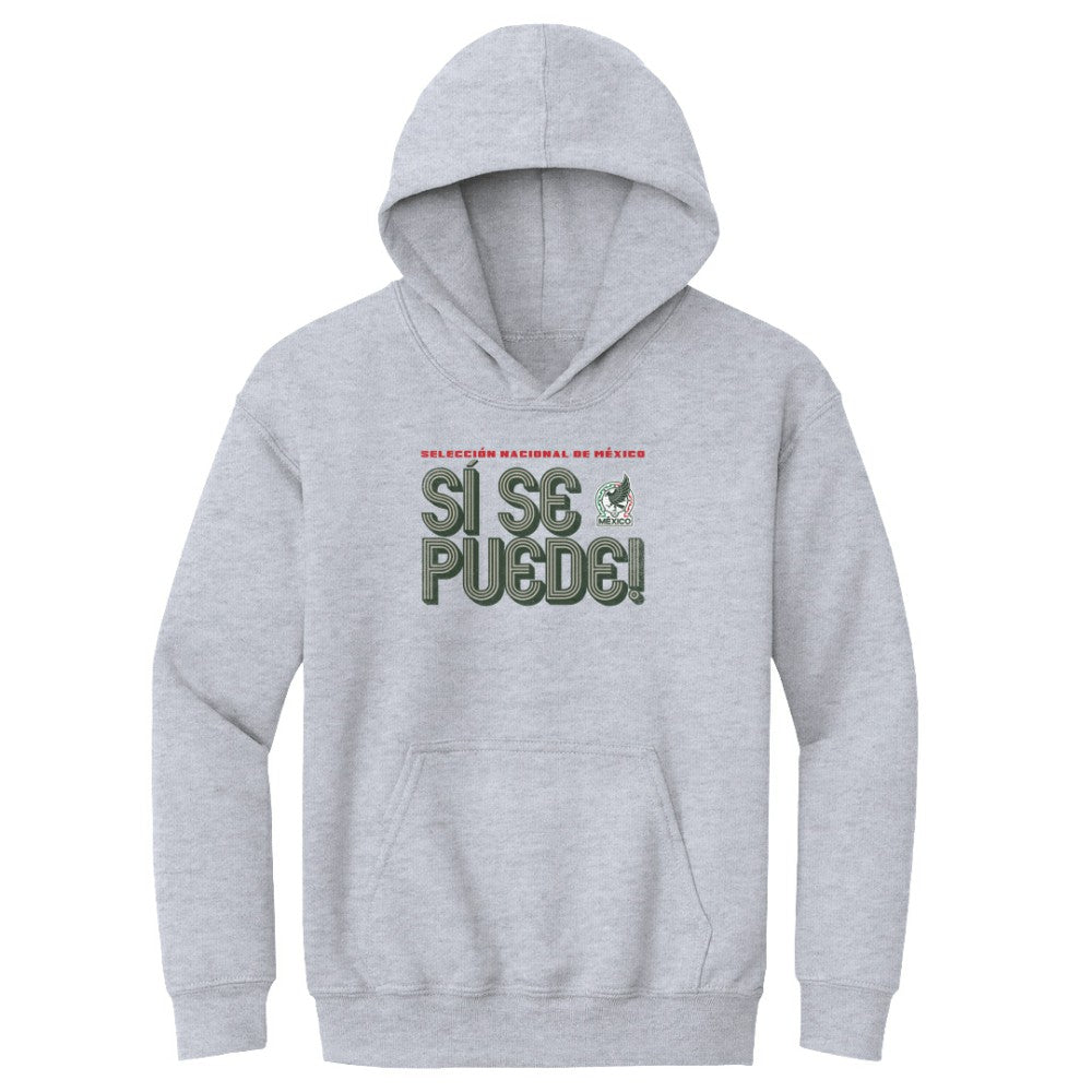 Mexico National Team 500 Level Youth Si Se Puede Inline Bold Pullover Hoodie - Gray shop