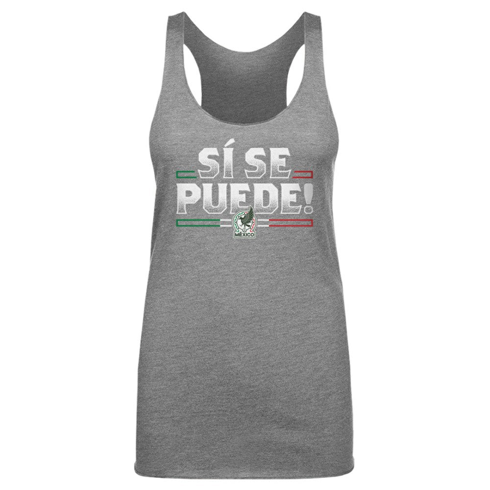 Mexico National Team 500 Level Women's Si Se Puede Tri-Blend Racerback Tank Top - Gray cheap