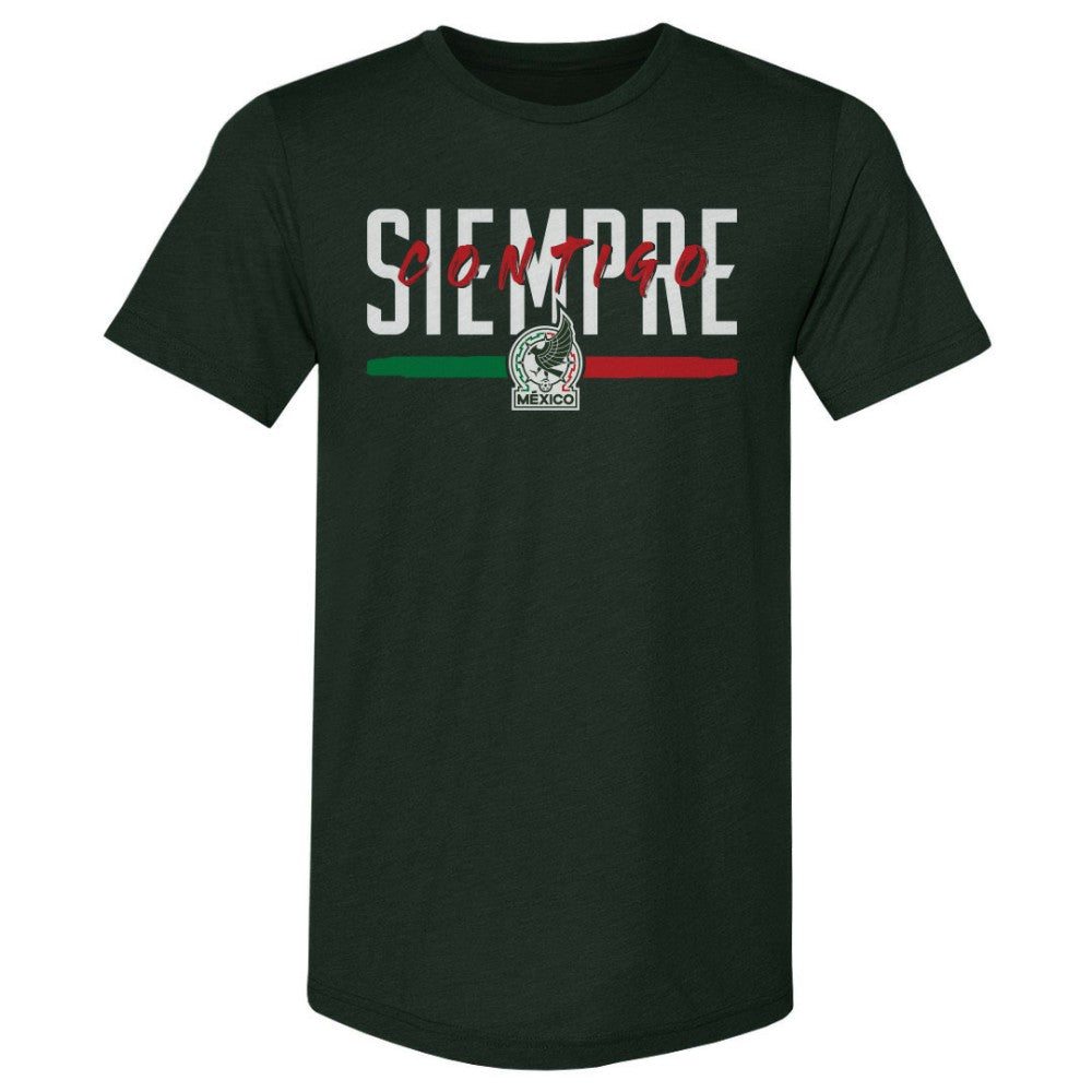 Mexico National Team 500 Level Siempre Contigo Premium Tri-Blend T-Shirt - Dark Green discount
