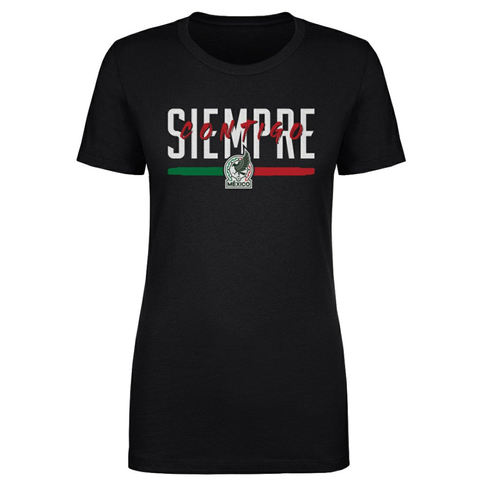 Mexico National Team 500 Level Women's Siempre Contigo T-Shirt - Black cheap